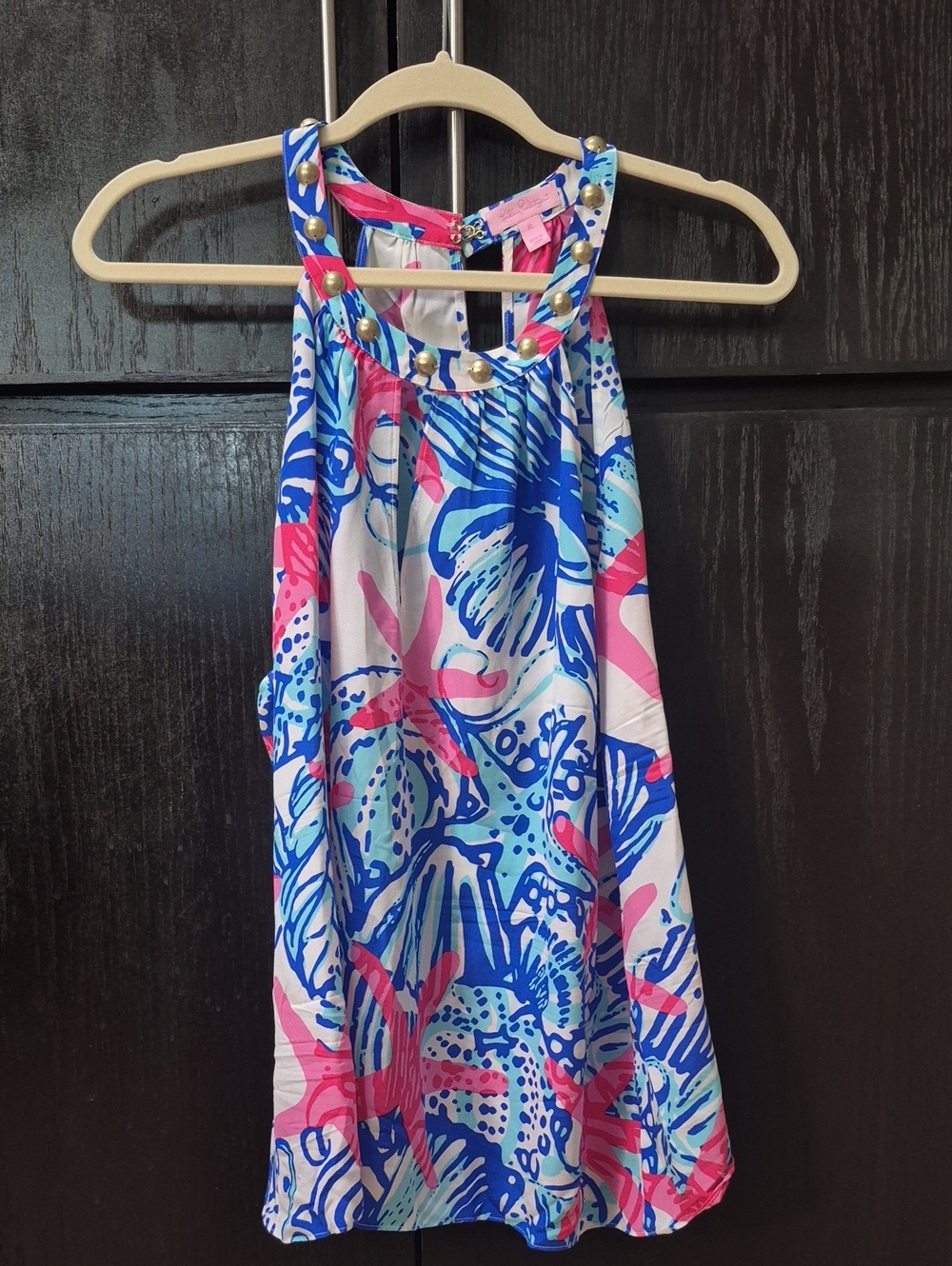 Lily Pulitzer 100% Silk Rogan Top Sz XL